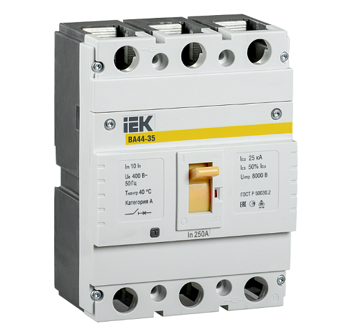 Выключатель автоматический 3п 200А 25кА ВА44 35 IEK SVA4410-3-0200: фотография 1