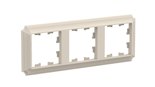 Рамка 3-местная AtlasDesign Antique универсальная бежевый Systeme Electric ATN100203: фотография 1
