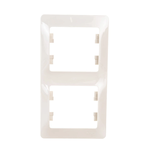 Рамка 2-м Glossa вертикальная бежевая SE GSL000206: фотография 1