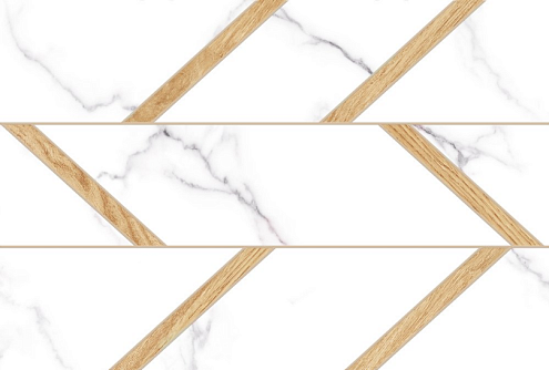 Настенная плитка 40х27 Vega белая орнамент 9VG0105TG  : фотография 1