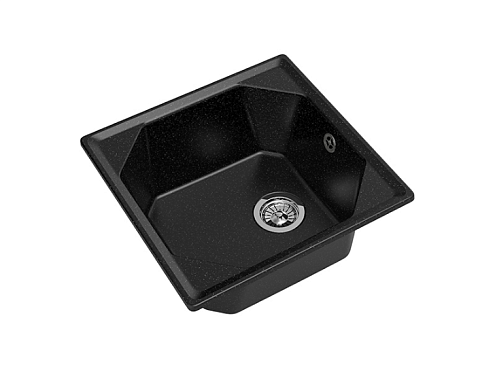 Мойка GRANFEST GF-U--500 1 чаша  500х500 мм черный: фотография 1