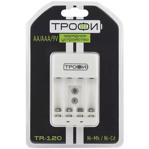 Устройство зарядное TR-120 (4хAA/4хAAA/1х9В&quot;Крона&quot;) Трофи C0031279: фотография 1