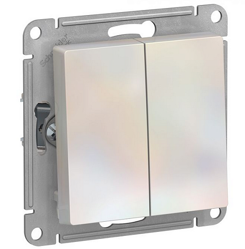 Механизм переключателя 2-кл. ATLAS DESIGN (сх.6) 10АХ жемчуг SchE ATN000465: фотография 1