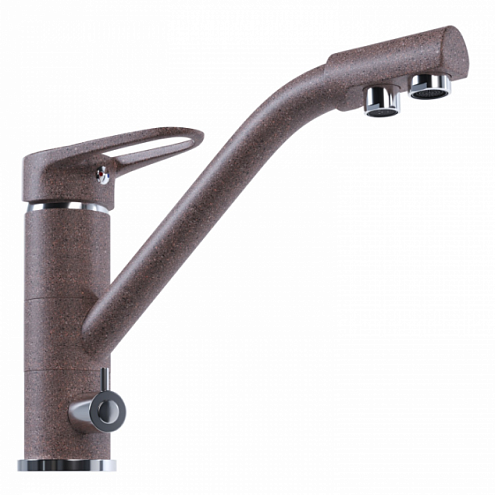 Смеситель для кухни 40к MIXLINE ML-GS05 (307) терракотовый с вых. для питьевого фильтра: фотография 1