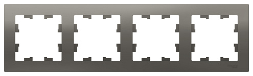 Рамка 4-м ATLAS DESIGN универс. сталь SchE ATN000904: фотография 1