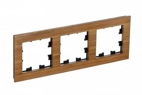 Рамка 3-местная AtlasDesign Nature дерево бамбук Systeme Electric ATN353203: фотография 1