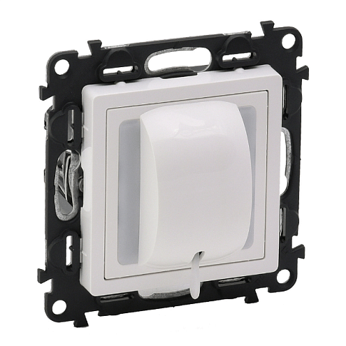 Механизм выключателя кноп. Valena Life 6А 250В со шнуром с лицевой панелью; безвинтовые зажимы бел. Leg 752124: фотография 1