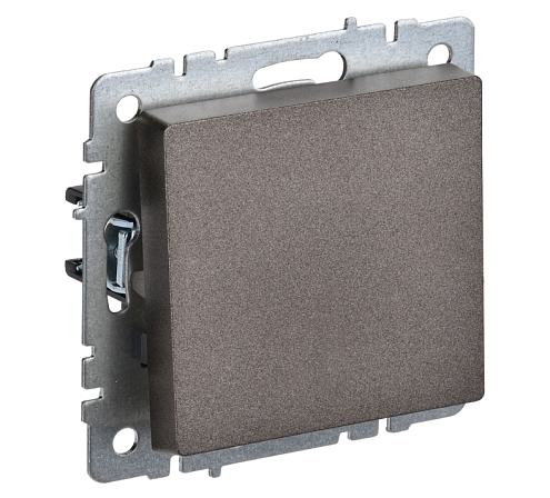 Выключатель 1-клавишный проходной BRITE 10А ВС10-1-6-БрТБ механизм темная бронза IEK BR-V12-0-10-K45: фотография 1