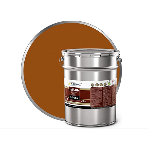 Эмаль ПФ-266 Лакра Золотисто-коричневая 20кг : фотография 1