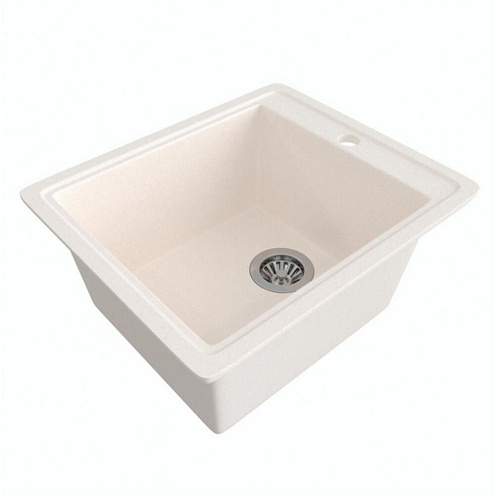 Мойка ML-GMS18 СТАНДАРТ прямоугольная, белый (331), 410х470х190 мм: фотография 1