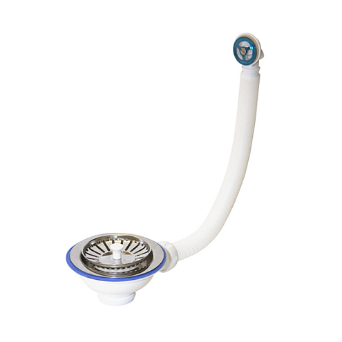 Перелив для мойки 3 1/2&quot; (112 мм) нержавеющая сетка, круглый Unicorn E156P: фотография 1