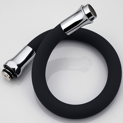 Излив для см кухня ГИБКИЙ FRAP F7250 черный (для смес F4353): фотография 1