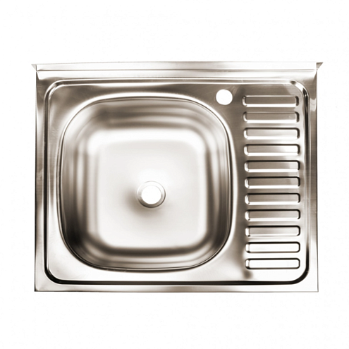 Мойка 500х600 левый выпуск 1 1/2" глубина 130 мм Эконом : фотография 1