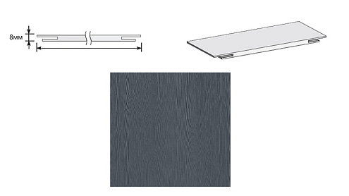 Добор &quot;Т&quot; ЭКО Stormy Wood МДФ 2070х150х8 М: фотография 1