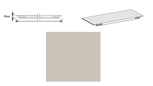 Добор &quot;Т&quot; ПЭТ Cream Silk МДФ 2070х150х8 : фотография 1