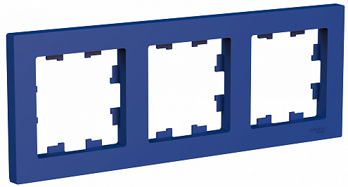 Рамка 3-местная AtlasDesign универсальная аквамарин Systeme Electric ATN001103: фотография 1