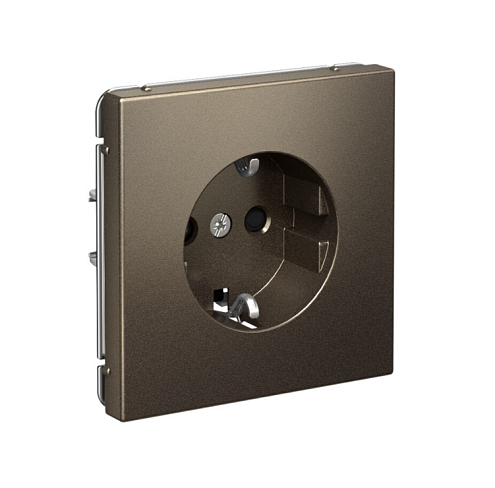 Розетка ArtGallery 16А с заземлением со шторками с быстрозажимными клеммами механизм мокко Systeme Electric GAL000645S: фотография 1