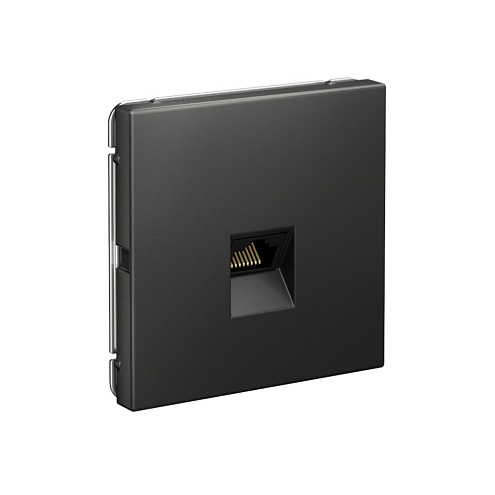 Розетка компьютерная ArtGallery RJ45 кат.6A механизм базальт Systeme Electric GAL001486: фотография 1