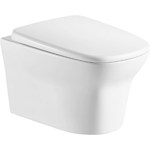 Унитаз подвесной Ceruttispa SIUSI Aria безободковый, тонкая крышка дюропласт с микролифтом быстросъемная: фотография 1