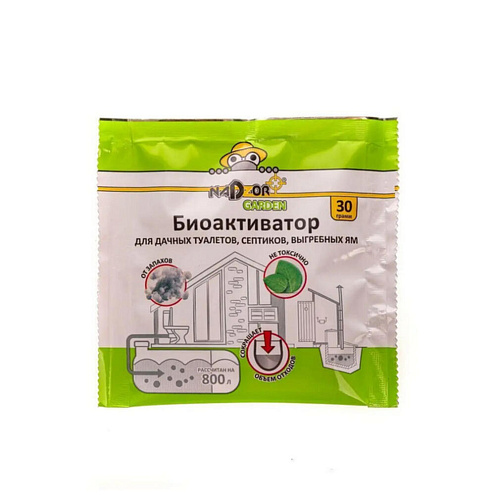 Биоактиватор для дачных туалетов и септиков, 30г, Nadzor: фотография 1