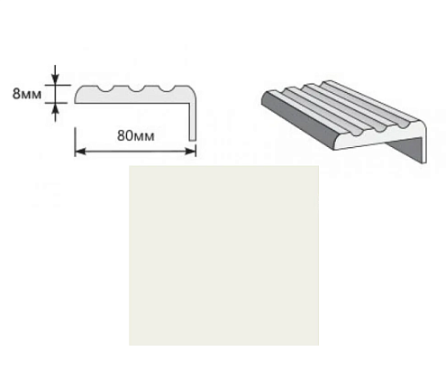 Наличник &quot;Т&quot; Whitey МДФ Тип-3 2130х80х8: фотография 1