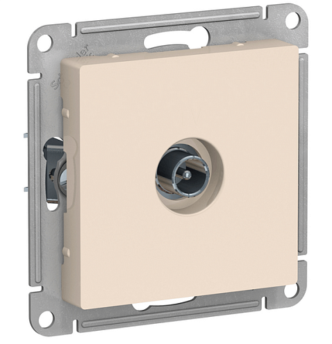 Механизм розетки TV ATLAS DESIGN проходной 4DB беж. SchE ATN000292: фотография 1
