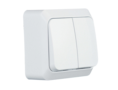 Выключатель 2-кл. ОП Этюд 10А IP20 бел. SchE BA10-002B: фотография 1