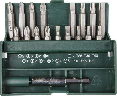 Набор бит KRAFTOOL Optimum line, Cr-V сталь, 18 предметов: фотография 1