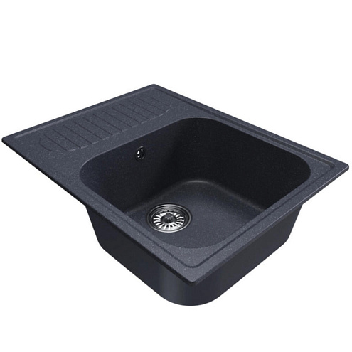 Мойка ML-GM18 с крылом, антрацит (343), 490х640х190 мм: фотография 1