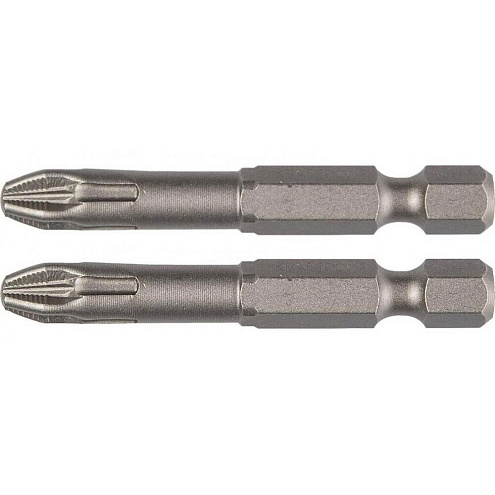 Биты &quot;X-DRIVE&quot; торсионные кованые, Cr-Mo сталь, тип хвостовика E 1/4&quot;, PH2, 50мм, 2шт, KRAFTOOL: фотография 1