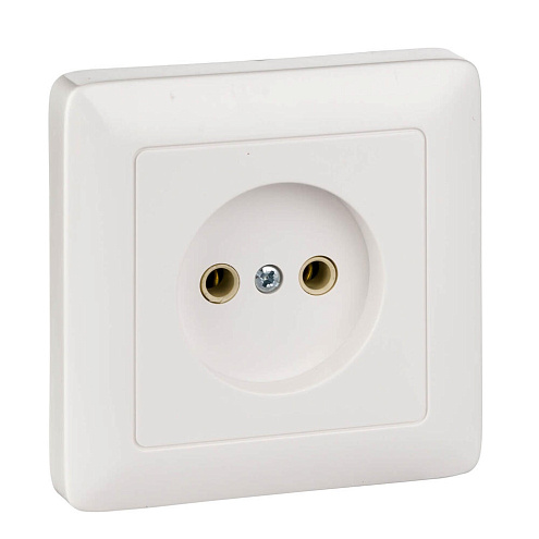 Розетка 1-м СП Хит 10А IP20 без заземл. бел. SchE RS10-132-B: фотография 1