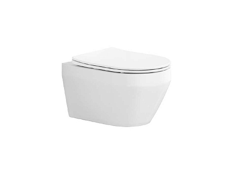 Унитаз подвесной безободковый Aquatek Лея AQ1199-00 490х360х320 с сиденьем Soft Close: фотография 1