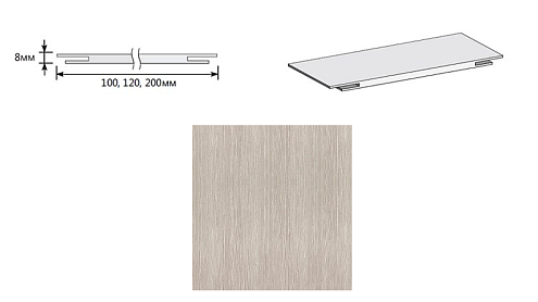 Добор &quot;Т&quot; ЭКО Cappuccino Melinga МДФ 2070х100х8 : фотография 1