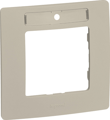 Рамка 1-м Etika с держателем для маркировки сл. кость Leg 672516: фотография 1