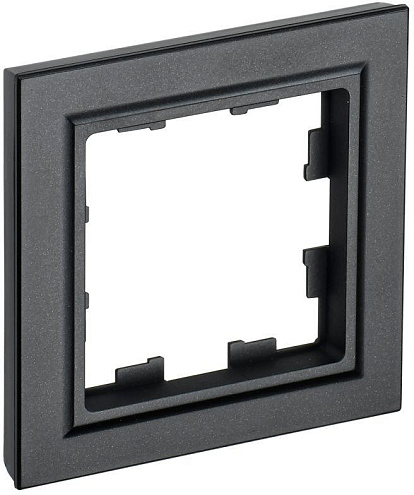 Рамка 1-м BRITE РУ-1-БрЧ черн. IEK BR-M12-K02: фотография 1