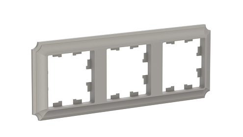 Рамка 3-местная AtlasDesign Antique универсальная шампань Systeme Electric ATN100503: фотография 1