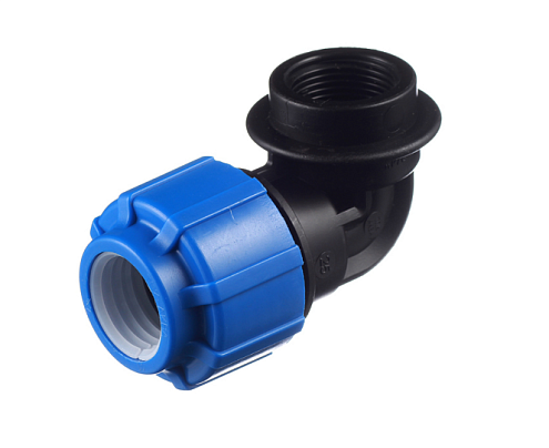 Отвод ПЭ 25х3/4&quot; внутренняя резьба  обжимной ТПК-Аква: фотография 1