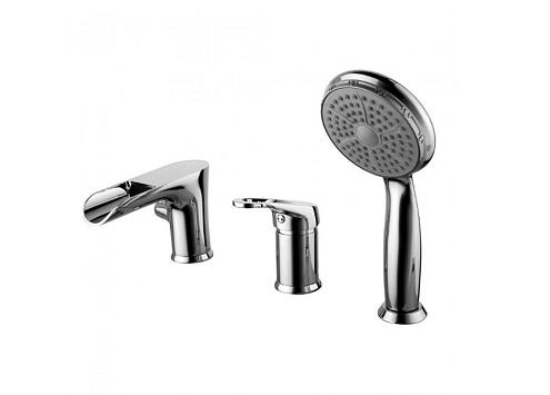 Смеситель Lemark &quot;Омега&quot; LM3145C для ванны встраиваемый на 3 отверстия с аксессуарами хром: фотография 1