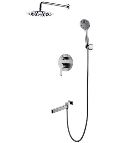 Душевая система 35к G7199-30 GAPPO встраиваемый, нержавеющая сталь, лейка &quot;Тропический душ&quot; сатин: фотография 1