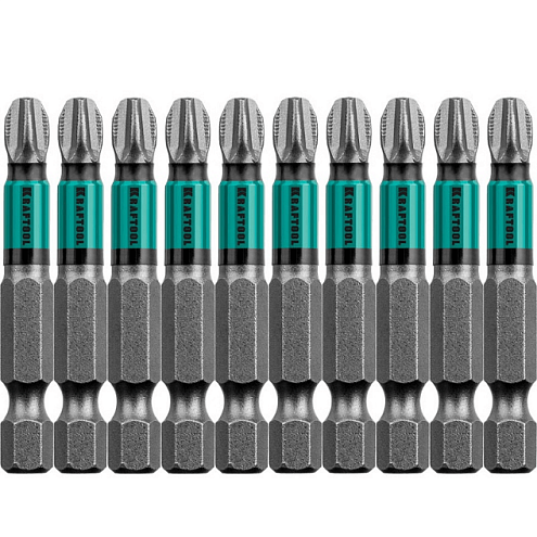 Биты &quot;Optimum Line&quot; кованные, тип хвостовика E 1/4&quot;, PH2, 50мм, 10шт, KRAFTOOL: фотография 1