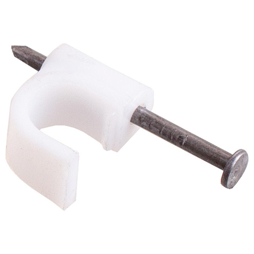 Скоба для электрокабеля  6мм круглая 50шт: фотография 1