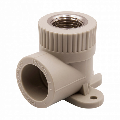 Уголок комбинированный внутренняя резьба 25х1/2'' с креплением EVER plast   : фотография 1