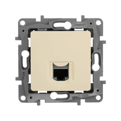 Механизм розетки информ. 1-м СП Etika RJ45 CAT.5 UTP сл. кость Leg 672341: фотография 1