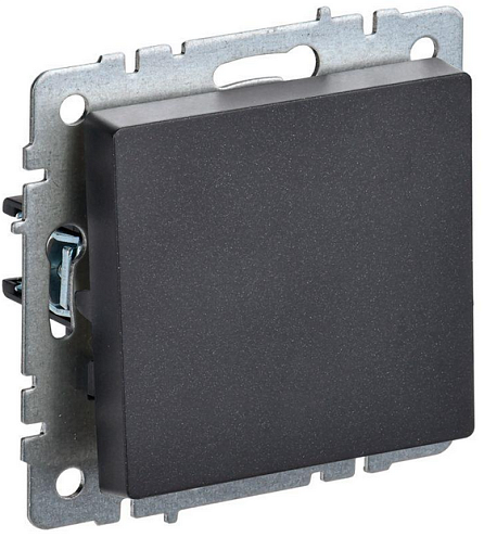 Выключатель проходной 1-кл. СП BRITE ВС10-1-6-БрЧ 10А черн. IEK BR-V12-0-10-K02: фотография 1