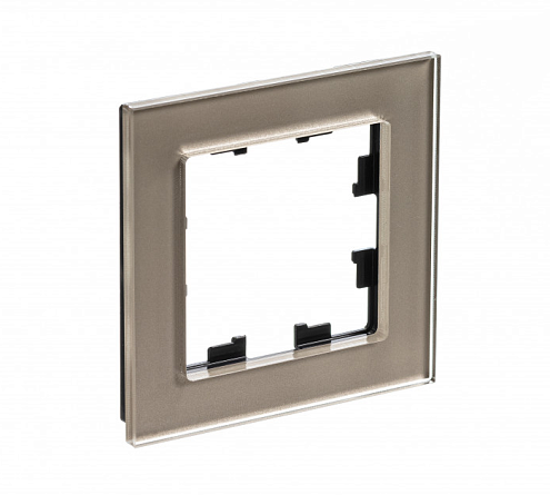 Рамка 1-местная AtlasDesign Nature стекло шампань Systeme Electric ATN320501: фотография 1