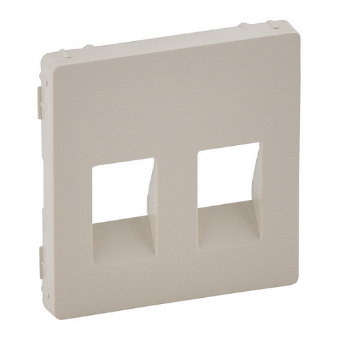 Панель лицевая Valena Life для 2-м аудиорозетки с пружинными зажимами сл. кость Leg 755371: фотография 1