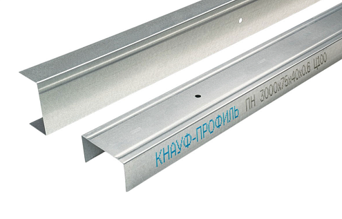 Профиль направляющий Knauf 75x40 ПН L=3м 0,6мм : фотография 1