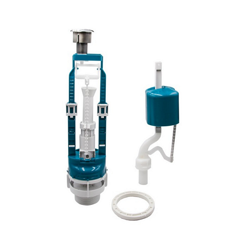 Арматура ИНКОЭР И-СБ1-НпрНРФ-А-В к смывному бачку кнопка металл, нижний подвод D40 : фотография 1