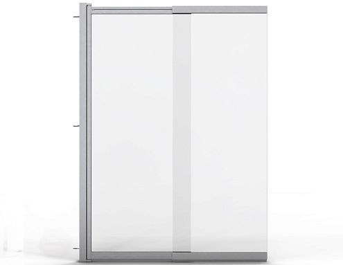 Шторка для ванны SANTREK AQUA Slim CS-1000-C-Chrome раздвижная,1000х1400, стекло прозрачное 5мм, профиль Хром: фотография 1