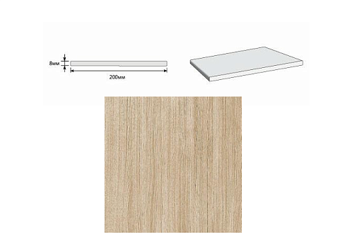 Добор Л Л-21 БелДуб МДФ 2070х200х8: фотография 1